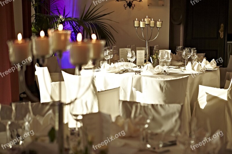 Wedding Celebration Ballroom Gedeckter Table Free Photos