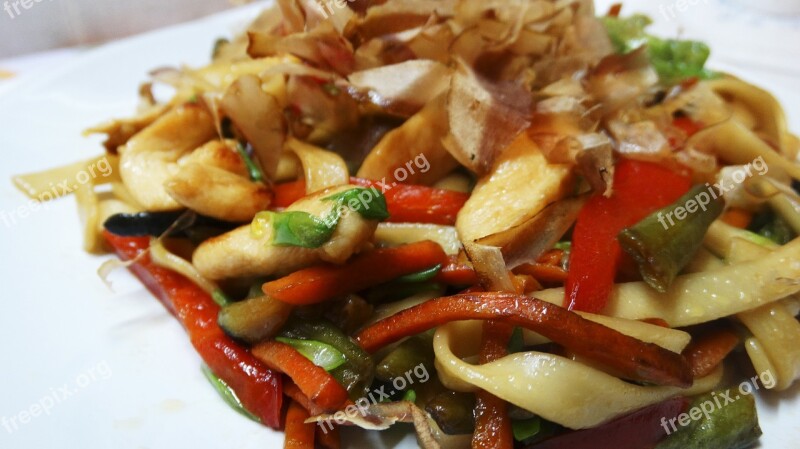 Noodles Food White Background Kitchen Tasty