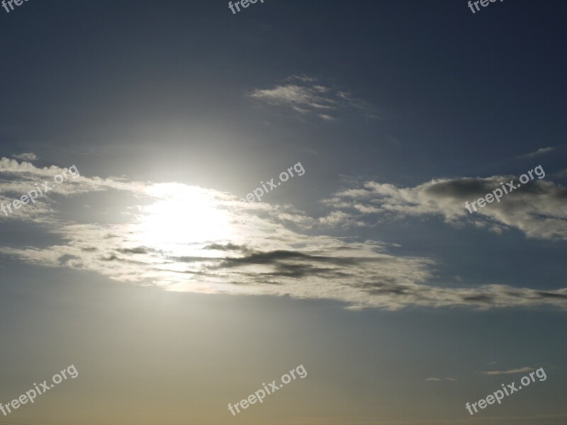 Clouds Morgenstimmung Backlighting Sun Morning