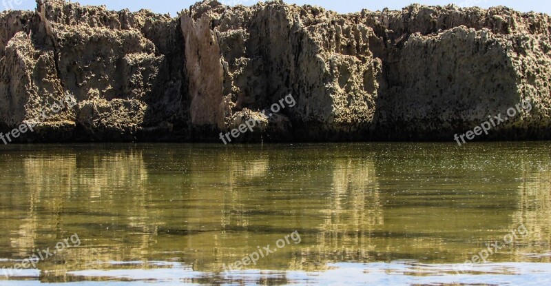 Rocky Coast Formations Water Reflections Scenic