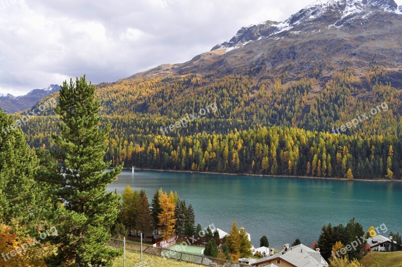 St Moritz Switzerland Switzerland Beautiful Lake Free Photos