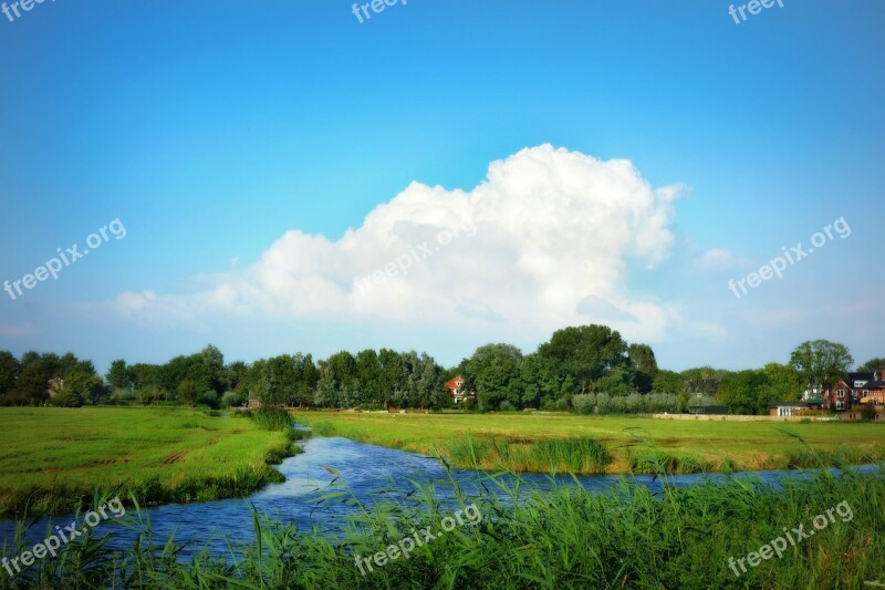 Holland Landscape Dutch Landscape Polder Meadow