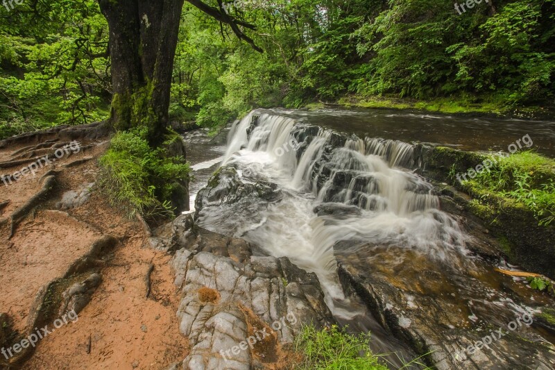 Waterfall River Nature Snowdonia Free Photos