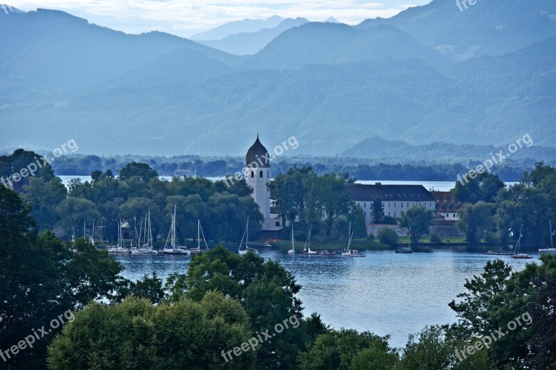 Landscape Bavaria Chiemgau Chiemsee Ladies Island