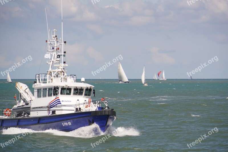 Water Police Police Boat North Sea Free Photos