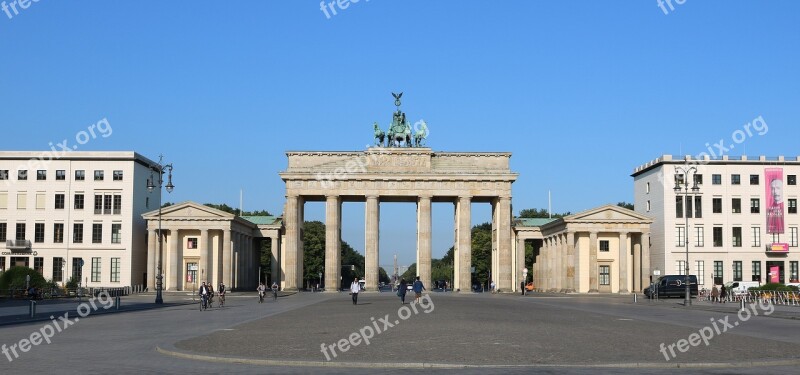 Berlin Brandenburg Gate Panorama Capital Germany