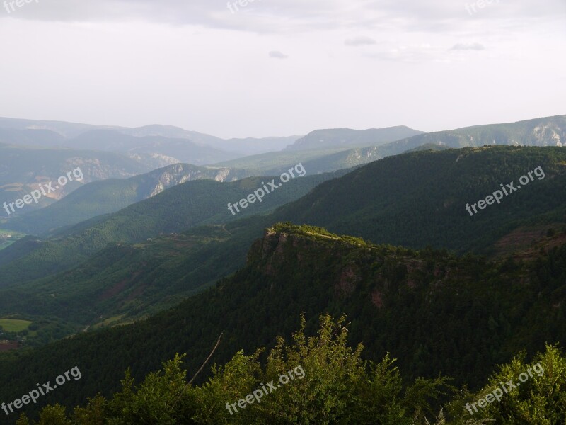 Mountains Ridge Pyrenees Spain Landscape