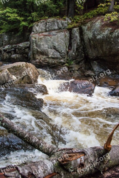 Waterfall Nature River Rapids Adirondacks