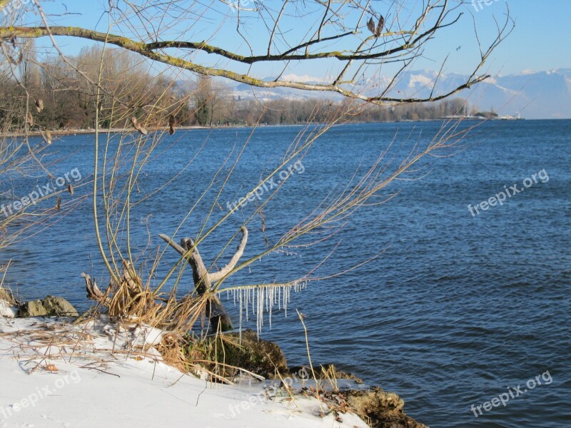 Snow Lake Cold Winter Frozen Lake