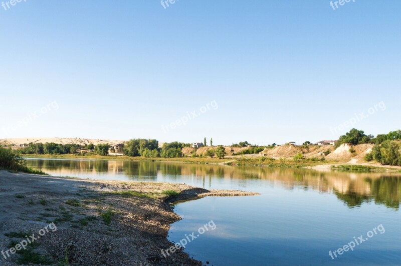 Morning Don River Vastness Silence