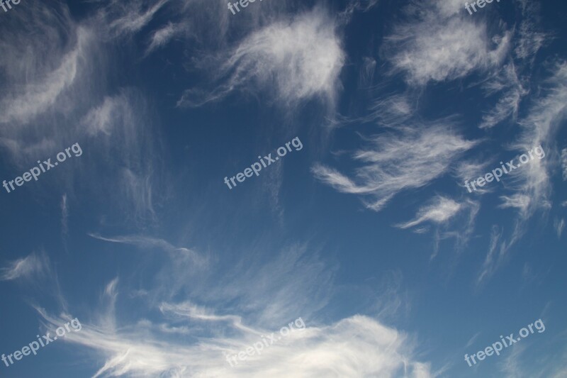 Cirrus Clouds Clouds Blue Sky Clear