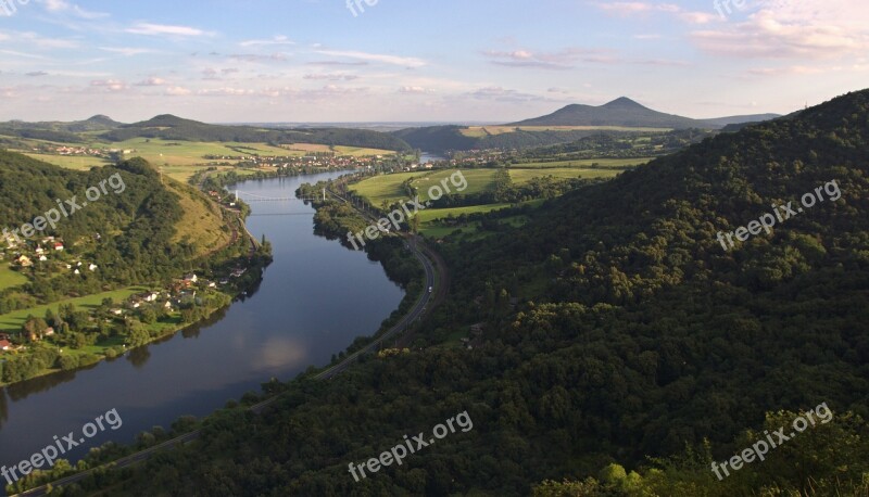 Gateway To The Czech Republic české Středohoří Czech Republic Landscape Elbe