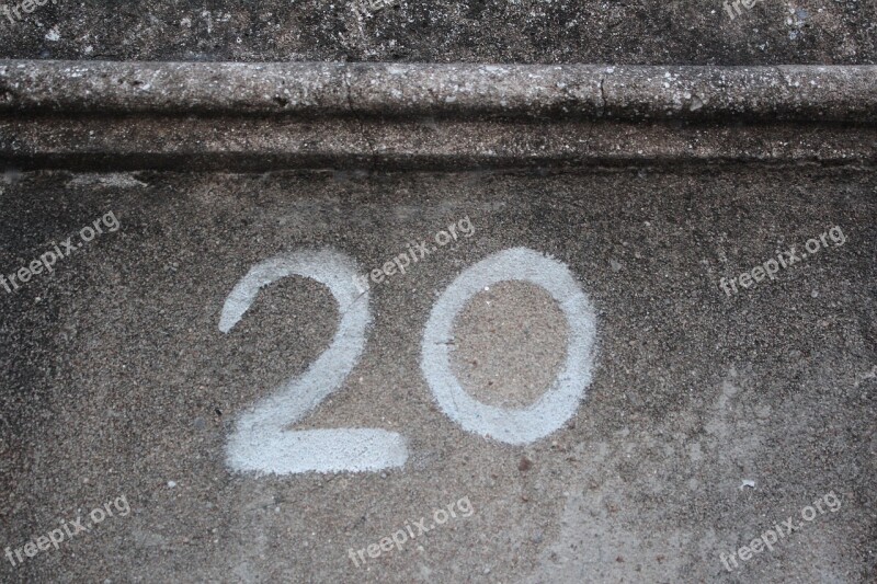 Number 20 Twenty Wall Free Photos