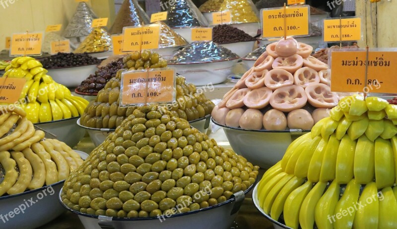 Asian Vegetables Display Olive Lotus Root Free Photos