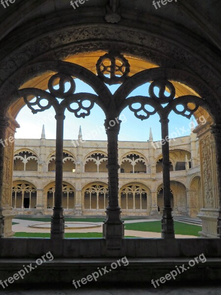 Portugal Lisbon Monastery Hieronymite Arcades