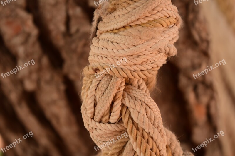 Rope Knot Close Up Knitting Dew