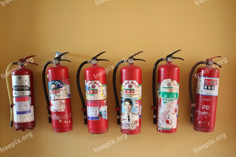 Fire Extinguisher Security Red Sure Delete