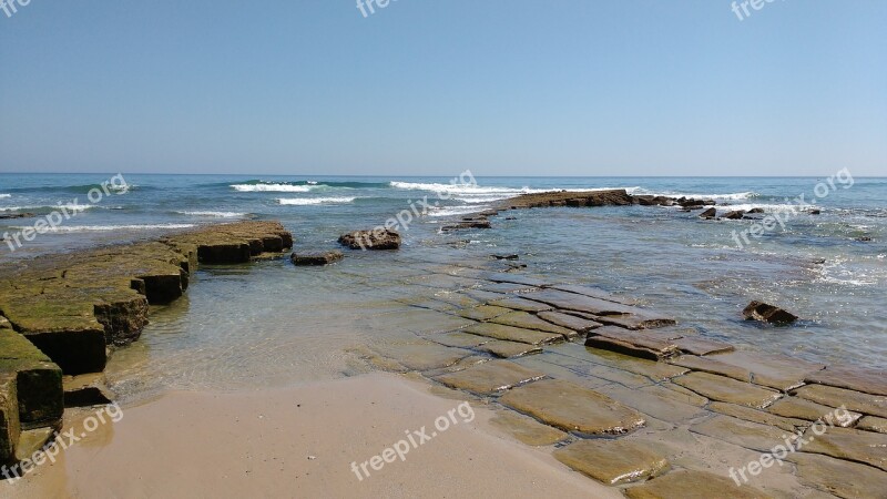 Praia Rocha Mar Azul Océano