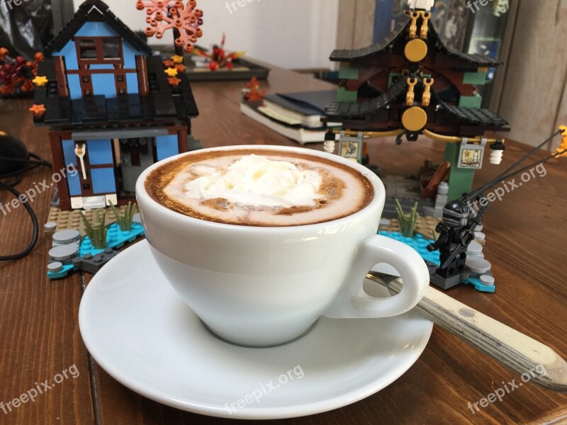 Mocha Hot Chocolate Legos Coffee Cup