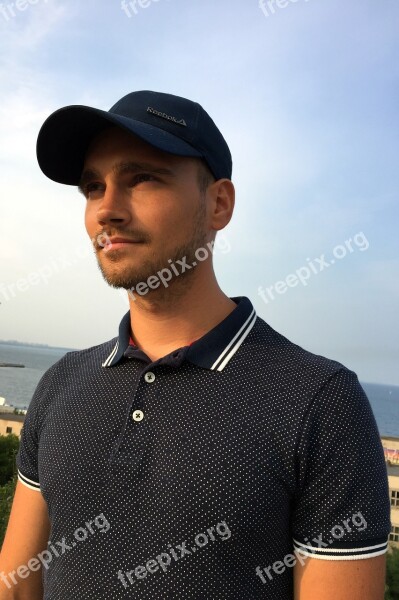 Photo Man Background Sea Summer Young Man