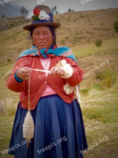 Peruvian Spinner Traditional Free Photos