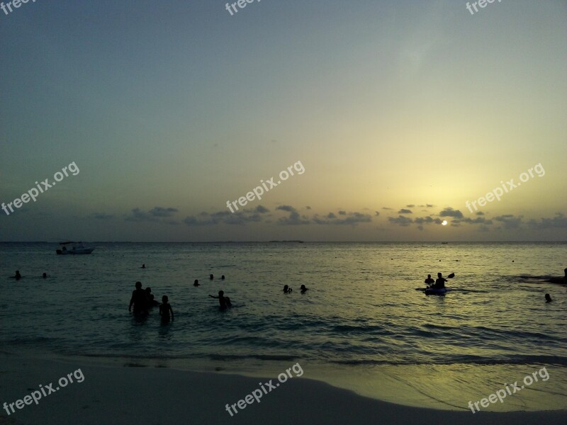 Sunset Sea Ocean Summer Travel