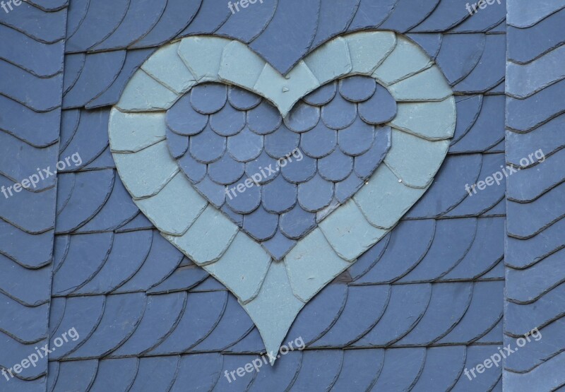 Heart Slate Pattern Love House