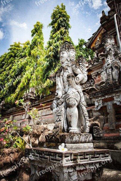 Temple Statue Stone Figure Temple Complex Jungle