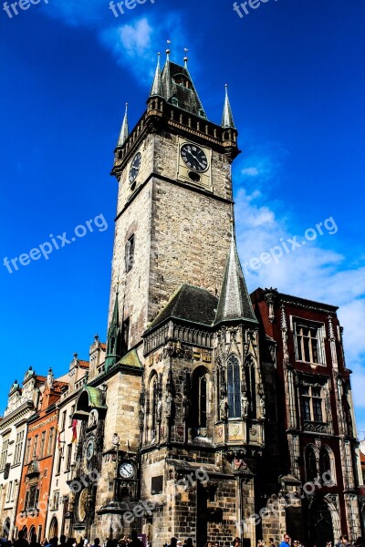 Old Town Town Hall The Astronomical Clock Heaven Sky