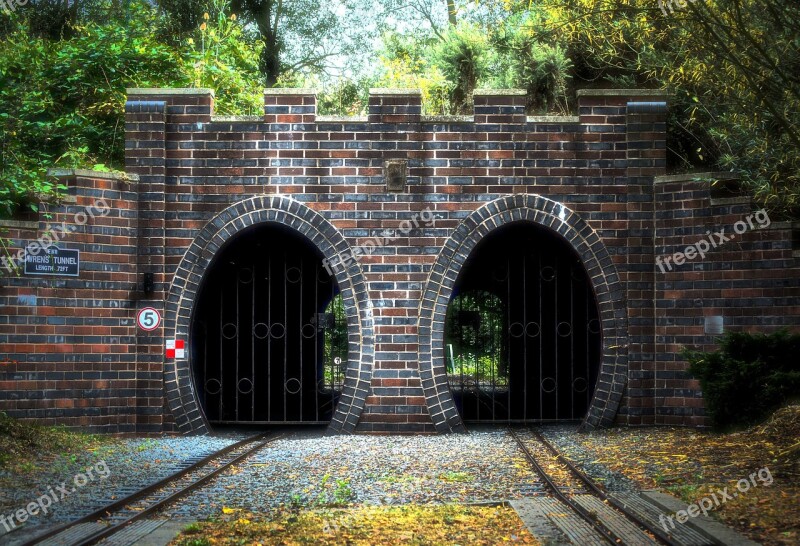 Bridge Train Track Miniture Train Trees Arch