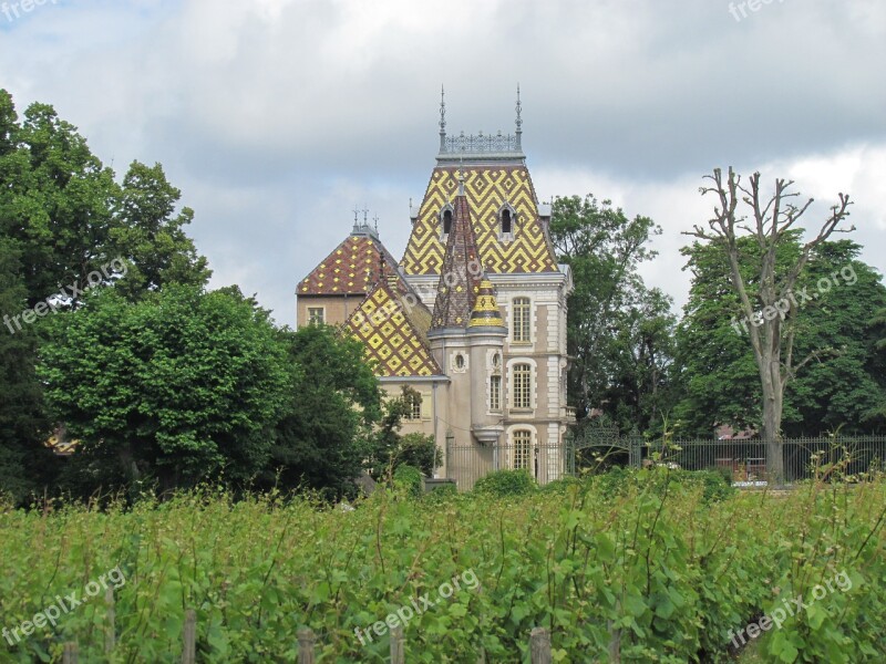 France Wine Castle Beaune Summer Free Photos