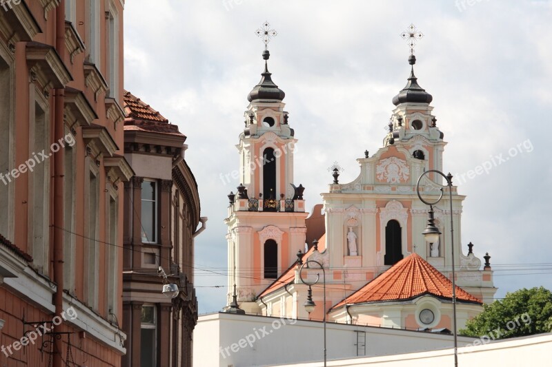 Lithuania Vilnius Urban Landscape Church Eastern Europe