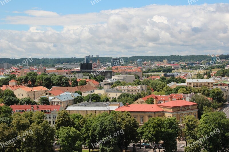 Lithuania Vilnius Eastern Europe Overview Urban Landscape