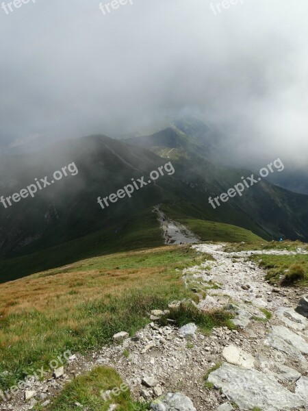 Tatry Mountains Trail The High Tatras Blurry