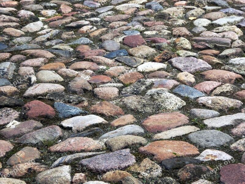 Paving Stones Colorful Old Cobblestones Rustic