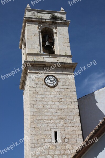 Church Bell Tower Village Pierre Spain