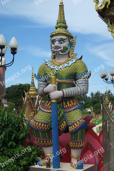 Temple Thailand Koh Samui Religion Free Photos