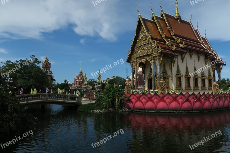 Temple Thailand Koh Samui Religion Free Photos