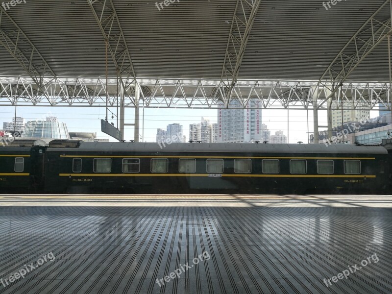 Train Platform Gray Shanghai Train Station