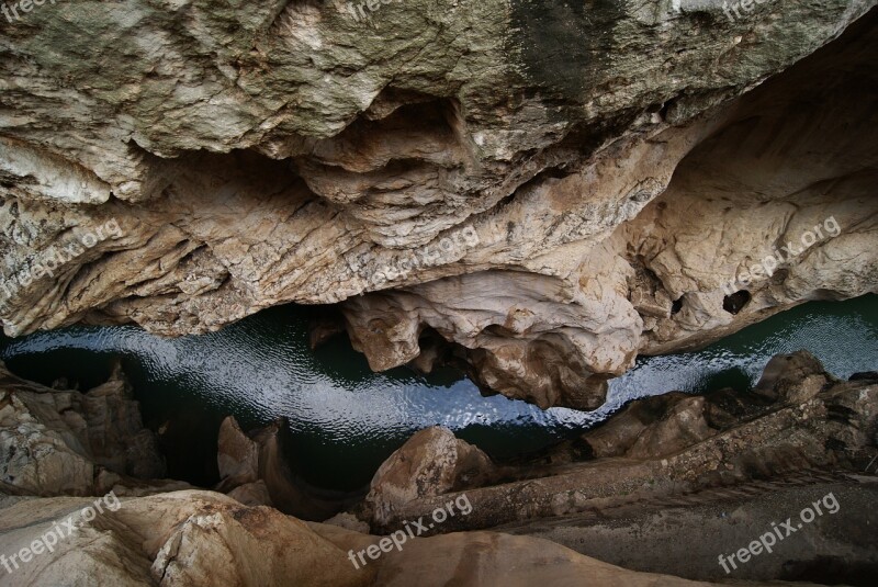 The Caminito Del Rey Spain Nature Water Mountain Landscape