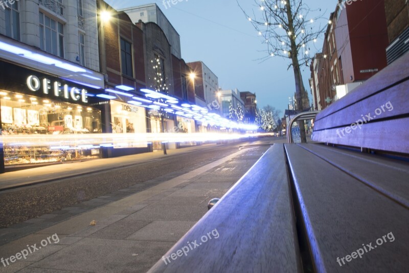 Light Trails Street Photography Outside Free Photos