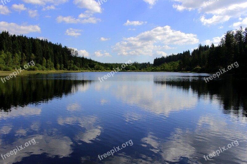 Water Clouds Mirroring Landscape Lake