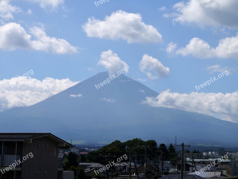 Mt Fuji Cloud Sky Blue Sky White Cloud