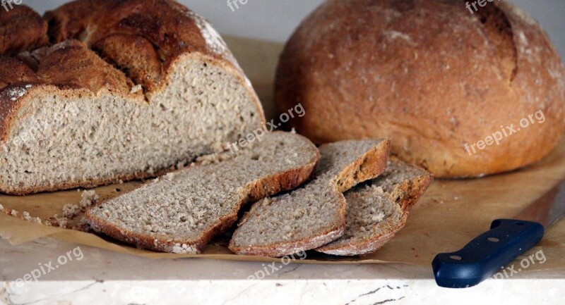 Bread Baked Cut Knife Baker