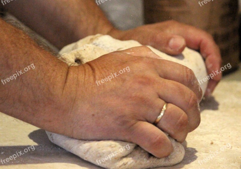 Dough Flour Hand Knead Baker