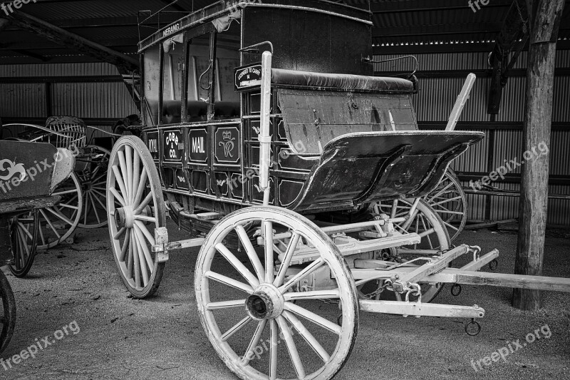 Coach Wagon Vintage Wooden Transport