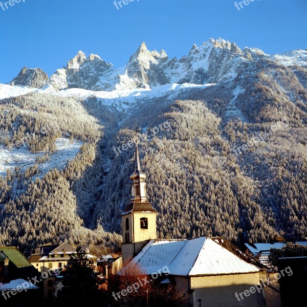 Ski Resort Snow Chamonix-mont-blanc France