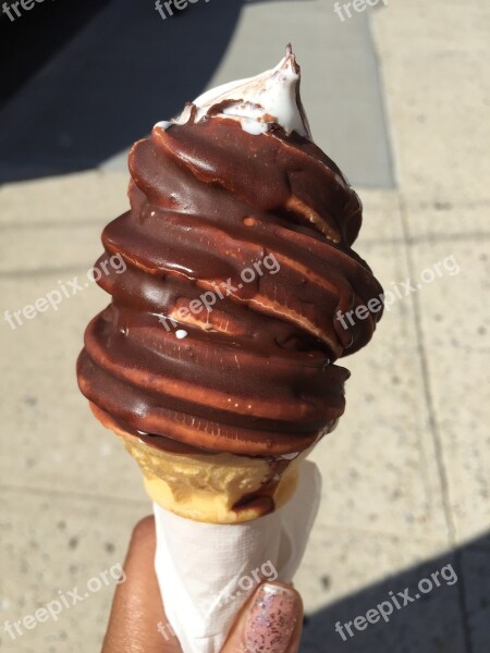 Ice Cream Cone Dessert Frozen Treat