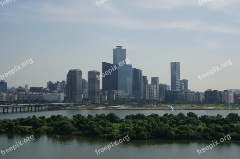 Yeouido Han River Seoul Bamseom Free Photos