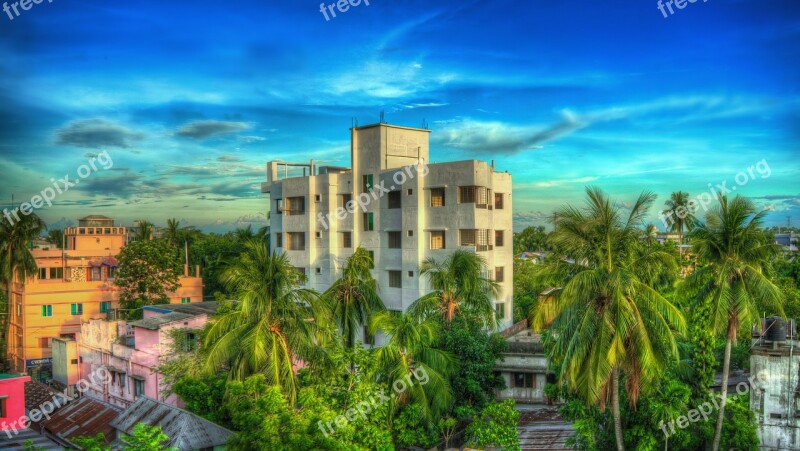 Hdr Sky Blue Blue Sky City